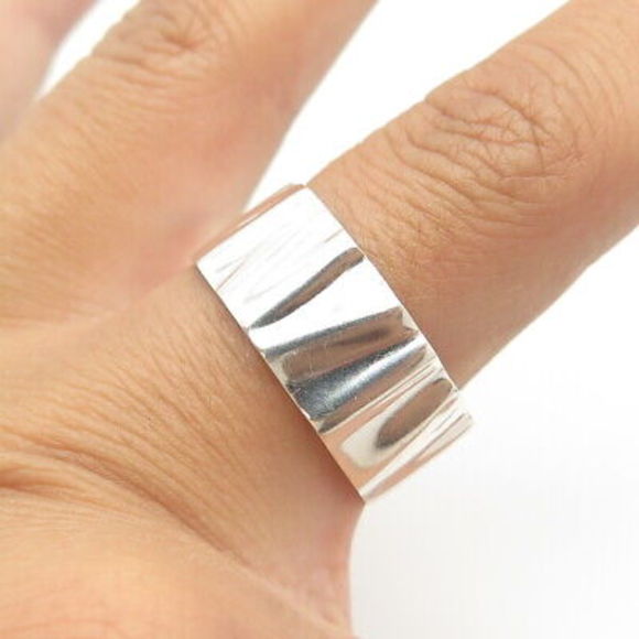 925 Sterling Silver Vintage Dominique Dinouart Mexico Band Ring Size 11.25 - Picture 2 of 8